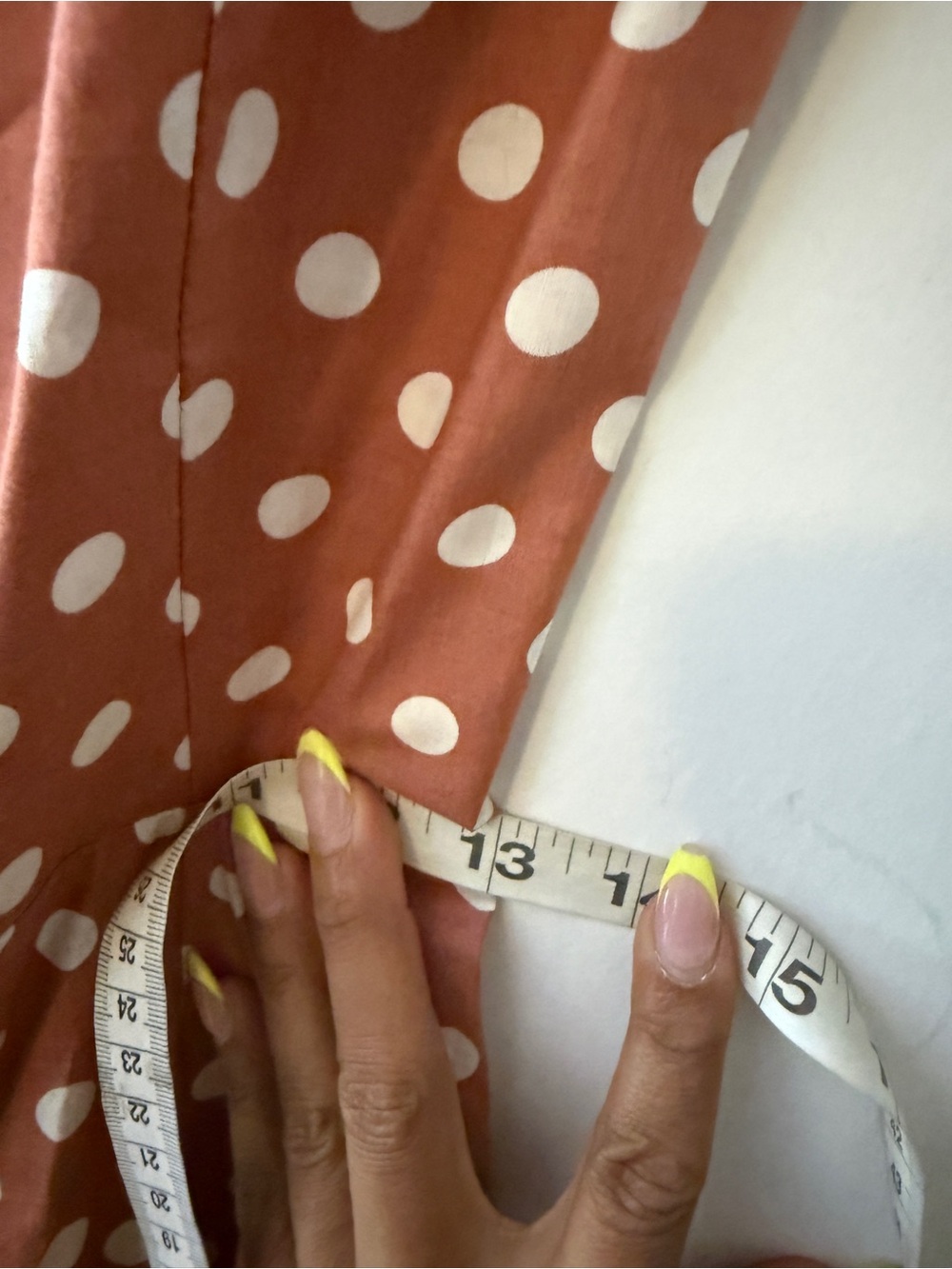 vintage Laura Ashley Rust Polka Dot Midi Dress - Picture 8 of 12
